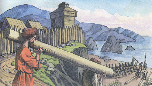 Строительство острога Строительство острога